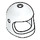 LEGO Bianco Casco con Spesso Chin Strap (50665)