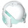 LEGO White Helmet with Transparent Light Blue Visor (19023)