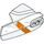 LEGO blanc Hero Factory Armor avec Douille à rotule Taille 6 avec Orange Diagonal Stripe (22260 / 90638)