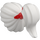 LEGO White High Ponytail with Dark Red Wrap (65425)