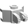 LEGO blanc Charnière 1 x 2 Verrouillage avec boule d&#039;attelage Socket (30396 / 51482)