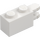 LEGO White Hinge Brick 1 x 2 Locking with Dual Finger on End Horizontal (30540 / 54672)