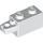 LEGO White Hinge Brick 1 x 2 Locking with Single Finger On End Horizontal (30541 / 53028)