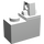 LEGO blanc Charnière Brique 1 x 2 avec 1 Finger (76385)