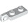 LEGO White Hinge Plate 1 x 2 Locking with Single Finger on End Vertical without Bottom Groove (44301 / 49715)