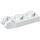 LEGO White Hinge Plate 1 x 2 with Locking Fingers with Groove (44302)