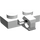 LEGO blanc Charnière assiette 1 x 2 avec Verticale Verrouillage Stub avec rainure inférieure (44567 / 49716)