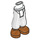 LEGO White Hip with Baggy Shorts with Copper Shoes (35609)