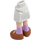 LEGO White Hip with Basic Curved Skirt with Flowers with Lavender Socks and Dark Orange Shoes with Thin Hinge