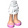 LEGO White Hip with Short Double Layered Skirt with Pink Strapped shoes (35629 / 92818)