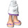 LEGO White Hips and Skirt with Ruffle with Purple and White Sandals (20379)