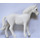 LEGO White Horse (Belville) with Black Rimmed Eyes with White and Dark Orange Irises Pattern (6171)