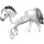 LEGO White Horse with Black and Gray striped Maine (66146)