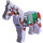 LEGO White Horse with Green Blanket and Red Hand on Left Side (73392)