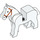 LEGO White Horse with Moveable Head with Dark Orange Bridle (73392 / 75998)