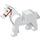 LEGO White Horse with Moveable Head with Dark Orange Bridle (73392 / 75998)