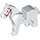 LEGO White Horse with Moveable Head with Dark Orange Bridle (73392 / 75998)