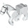 LEGO White Horse with Moveable Legs and Black Bridle and White Face Front (10509)