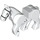 LEGO Wit Paard met Moveable Poten, Zwart Teugel en Zilver Buckles (10509)