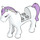 LEGO Wit Paard met Purple Mane en Purple Decoratie met lavendelkleurige ogen (93085)