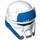 LEGO White Imperial Transport Pilot Helmet with Blue Stripes (47421)