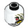 LEGO White Iron Baron Minifigure Head (Recessed Solid Stud) (3626 / 39062)