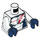 LEGO White Iron Legion Minifig Torso (973 / 76382)