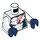 LEGO Blanco Iron Legion con Transparente Rojo Pie Repulsors Minifigura Torso (973 / 76382)