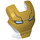 LEGO White Iron Man Visor with Gold Face and Blue and White Eyes (25502)