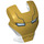 LEGO Weiß Iron Man Visier mit Raum Gold (25502)
