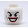 LEGO Vit Joker Minifigur Huvud (Infälld solid knopp) (3626 / 65961)