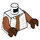 LEGO White Kabe Torso with Dark Orange Arms (973 / 76382)