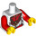 LEGO Weiß King Torso mit Gold Kreuz Pendant (76382 / 88585)