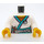 LEGO White Lee (Black Bun Hair) Minifig Torso (973 / 76382)