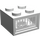LEGO White Light Brick 2 x 2, 12V with 3 plug holes (Ribbed Transparent Diffuser Lens)