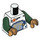 LEGO Weiß Male Astronaut mit Dark Green Helm und Solar Panels Minifig Torso (973 / 76382)