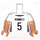 LEGO White Mats Hummels Minifig Torso (973 / 16360)