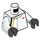 LEGO White Mclaren driver Minifig Torso (973 / 76382)