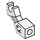 LEGO Weiß Mechanisch Arm mit dünner Unterstützung (53989 / 58342)
