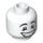 LEGO Bianco Mime Testa Smiling (Perno di sicurezza) (3626 / 91291)