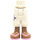 LEGO White Minidoll Hip with Cropped Trousers with Purple Flower (Thick Hinge) (18353 / 92819)