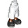 LEGO Bianco Minidoll Fianco con Pantaloncini con Cargo Pockets con Nero shoes con Grigio Laces (2268)