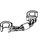 LEGO White Minifig Handcuffs (61482 / 97927)
