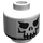 LEGO Weiß Minifig Kopf mit Evil Skelett Skull (Sicherheitsbolzen) (3626 / 52703)