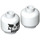 LEGO White Minifig Head with Evil Skeleton Skull (Safety Stud) (42011 / 52703)