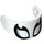 LEGO White Minifig Helmet Visor with Eyes (2447 / 82673)