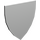 LEGO White Minifig Shield Triangular (3846)
