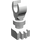 LEGO White Minifig Skeleton Leg (6266 / 31733)