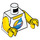 LEGO White Minifig Tanktop Torso with Sailboat (973 / 76382)