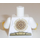 LEGO White Minifig Torso Sensei Wu with Gold Trim and Gold Flower on Back (973)